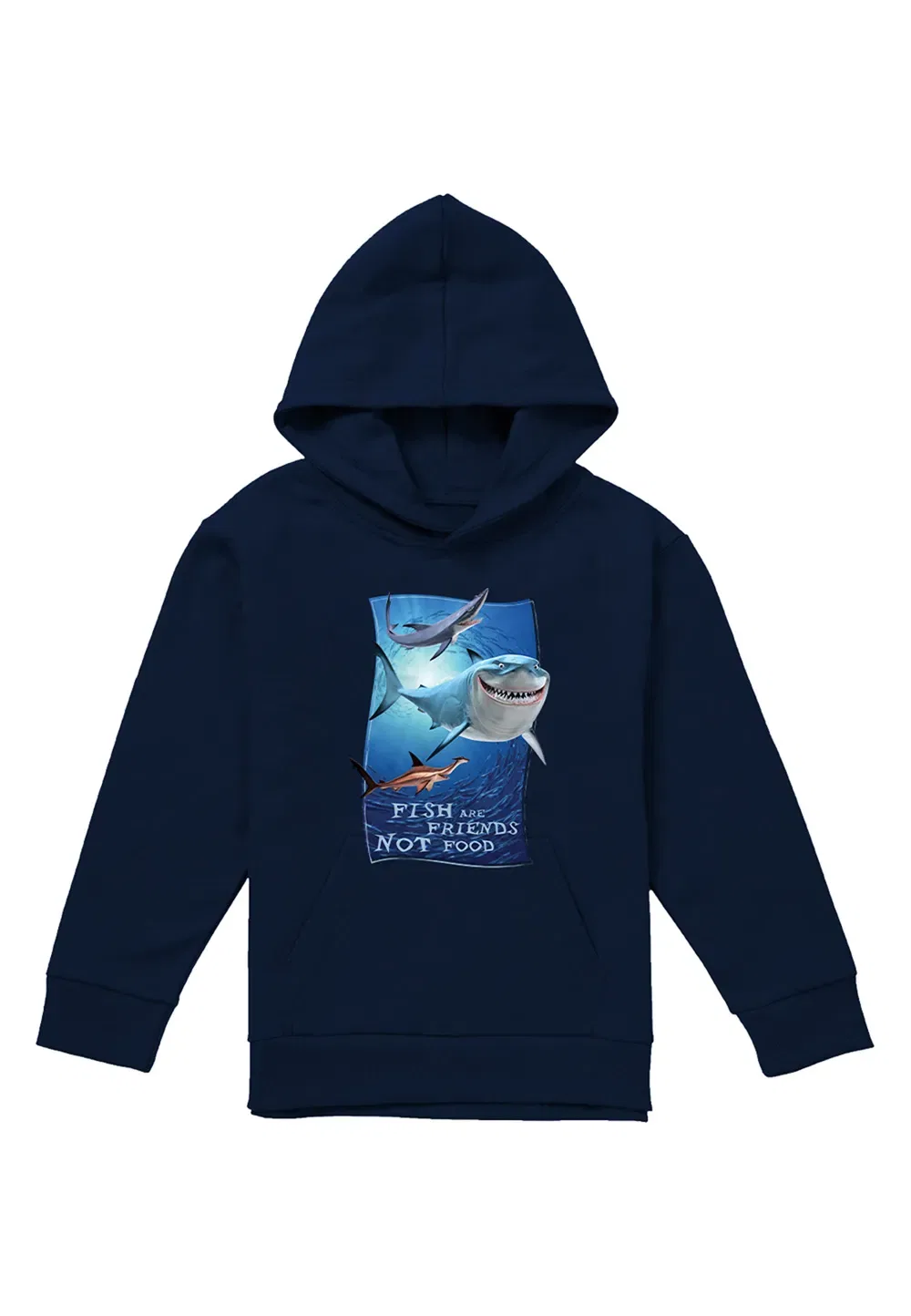 Детская худи с принтом Finding Nemo Disney, темно-синий — фото 4