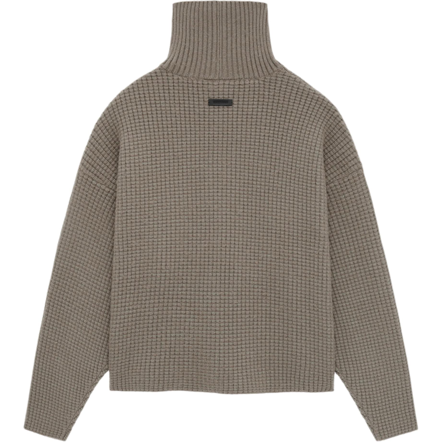 Тяжелый вафельный водолазка Fear Of God Essentials, темно-серый — фото 3