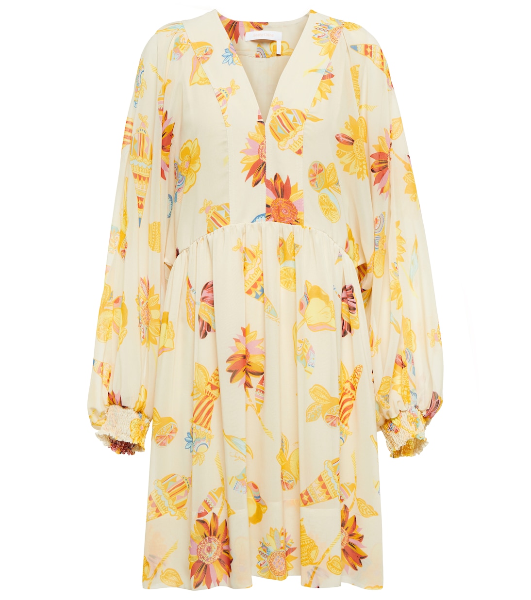 

Мини-платье из принтованного жоржета See By Chloé, Multi White