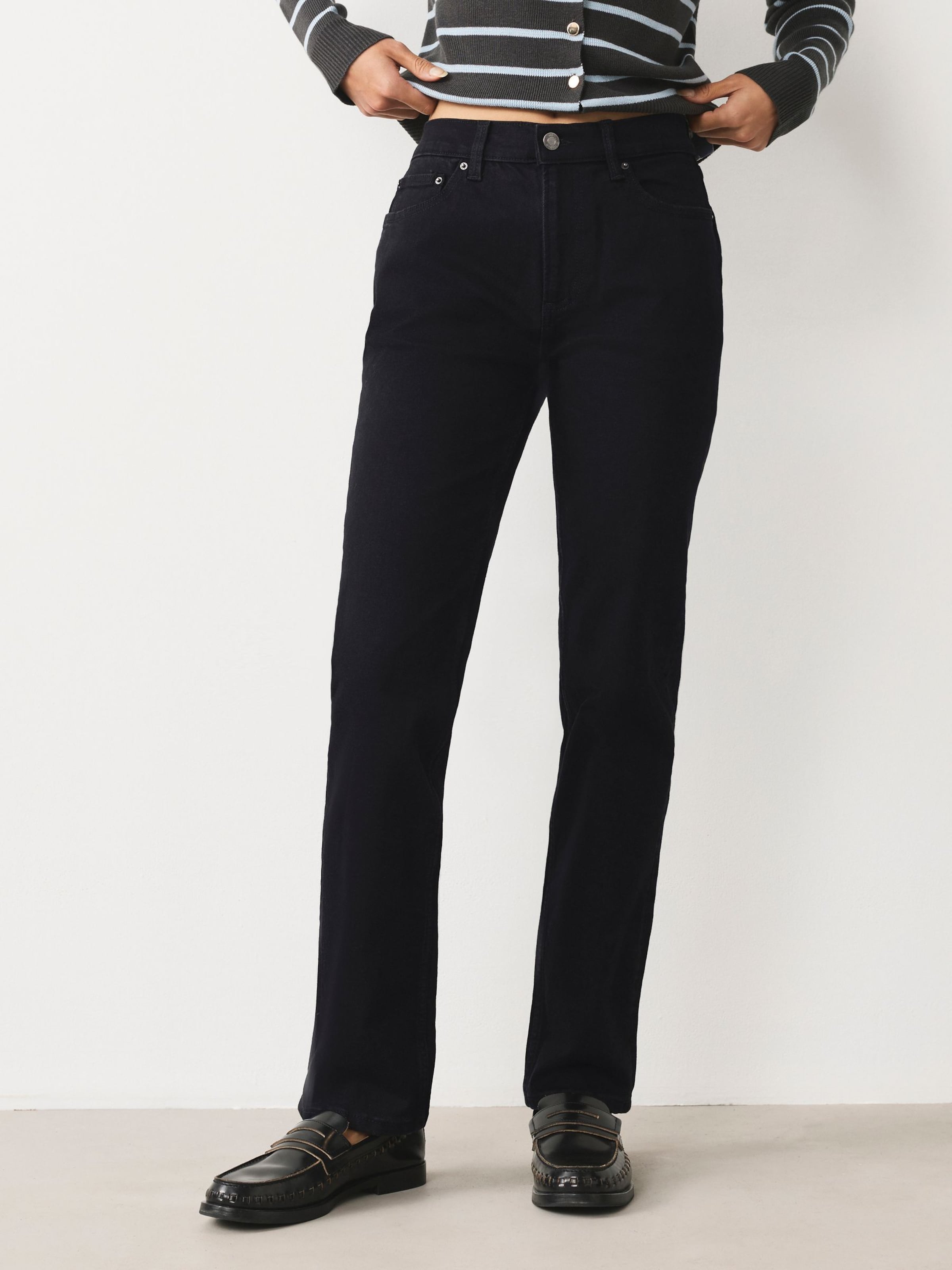 Next Джинсы Slim fit из черного денима — фото 2