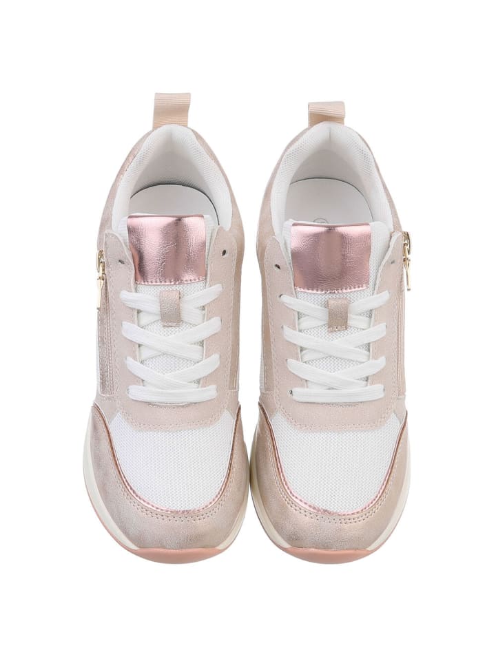 Кроссовки на шнуровке Ital-Design Freizeitschuh, цвет Beige und Roségold — фото 4