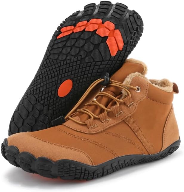 

Мужские зимние ботинки с мехом, водонепроницаемые, утепленные, на щиколотку, застежка без шнурков, для улицы, удобные для ходьбы Soft Time Toy, 500 Brown