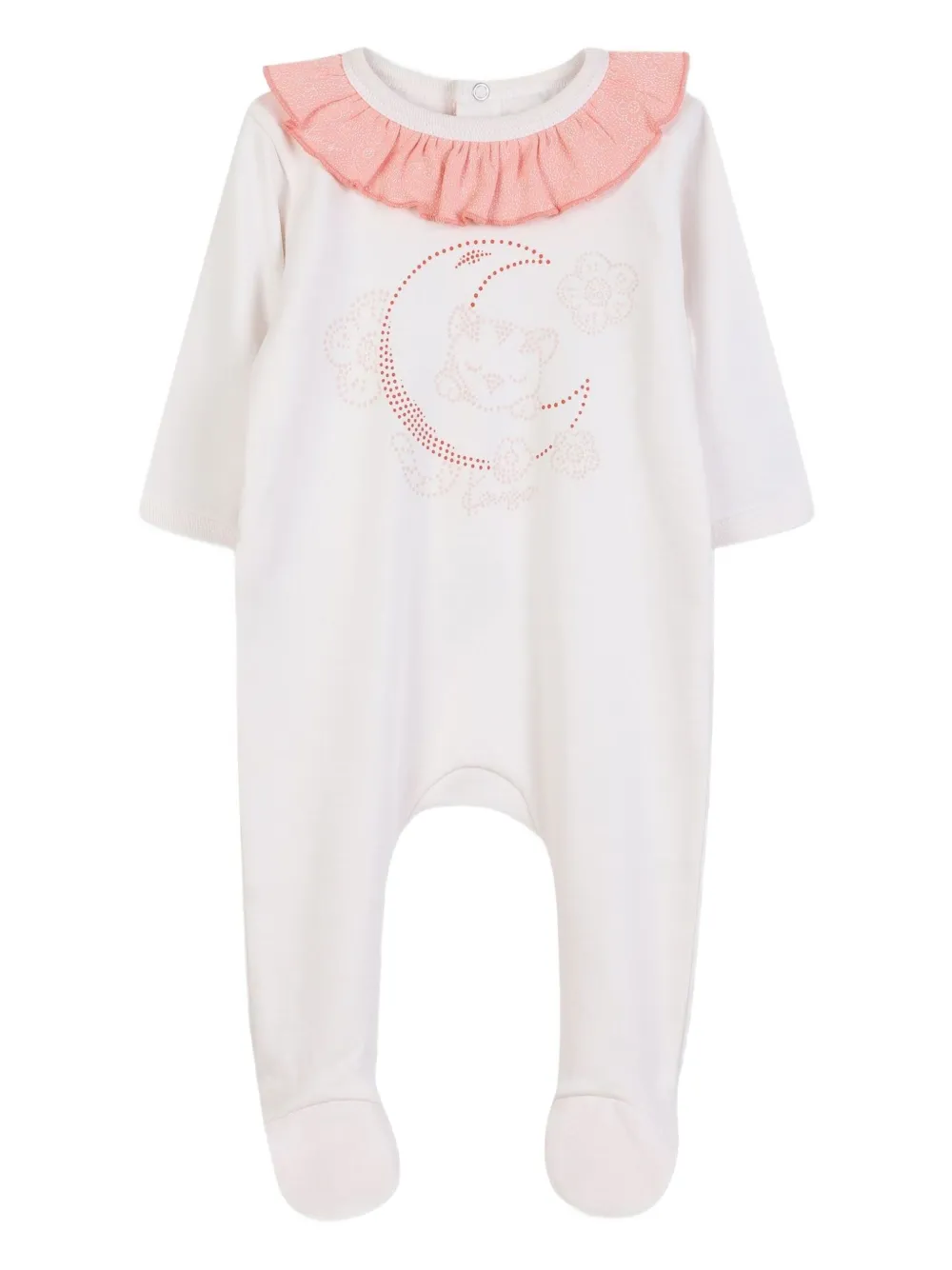 Пижама с оборками Kenzo Kids, белый — фото 3