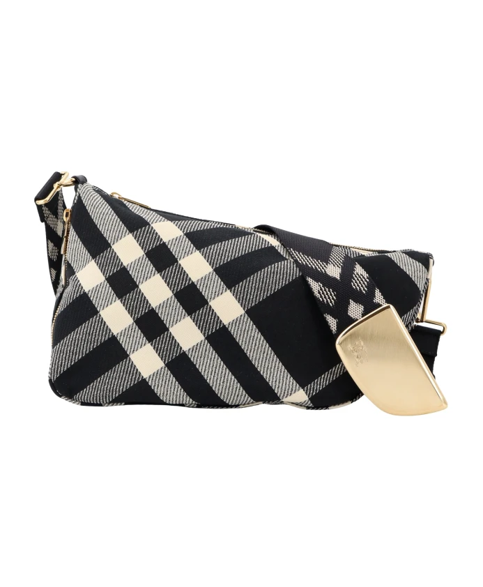 

Сумка через плечо с шикарным клетчатым узором Burberry, черный