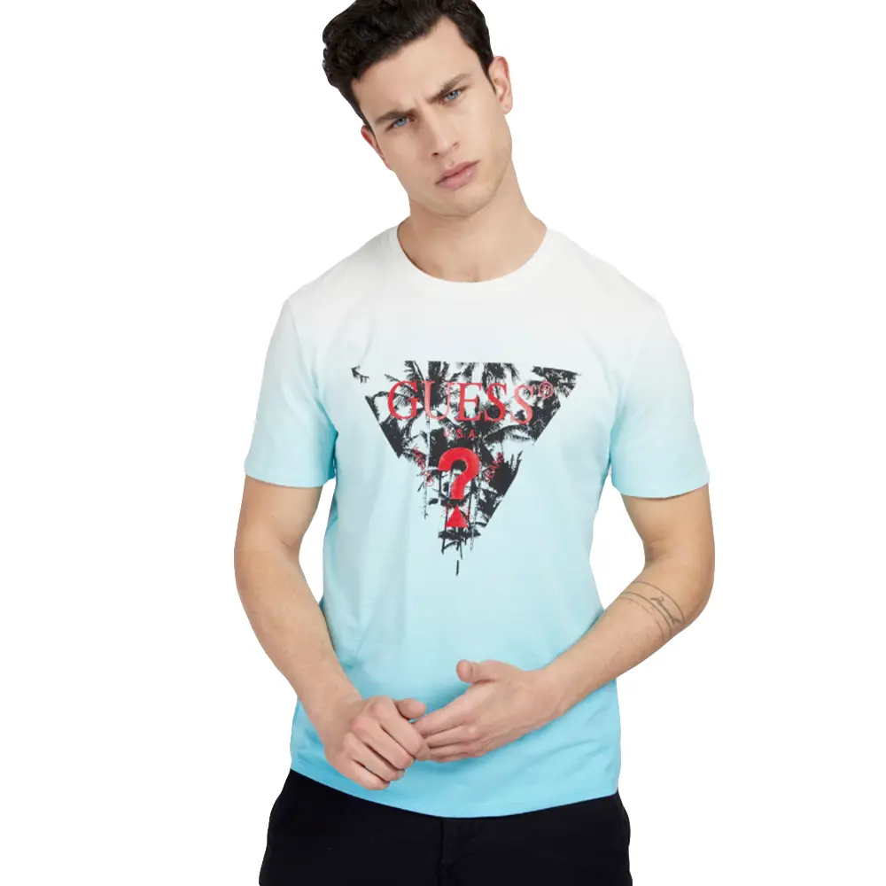 

Футболка оригинальный треугольник Guess, синий