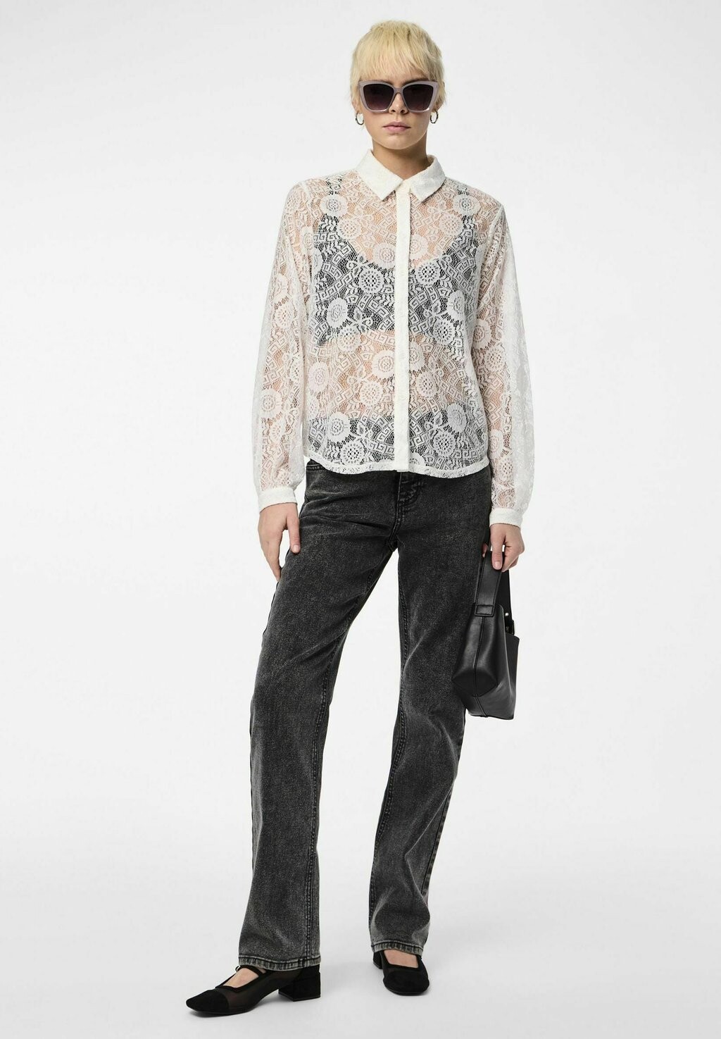 

Блузка на пуговицах PCOLLINE SHIRT Pieces, кремовый
