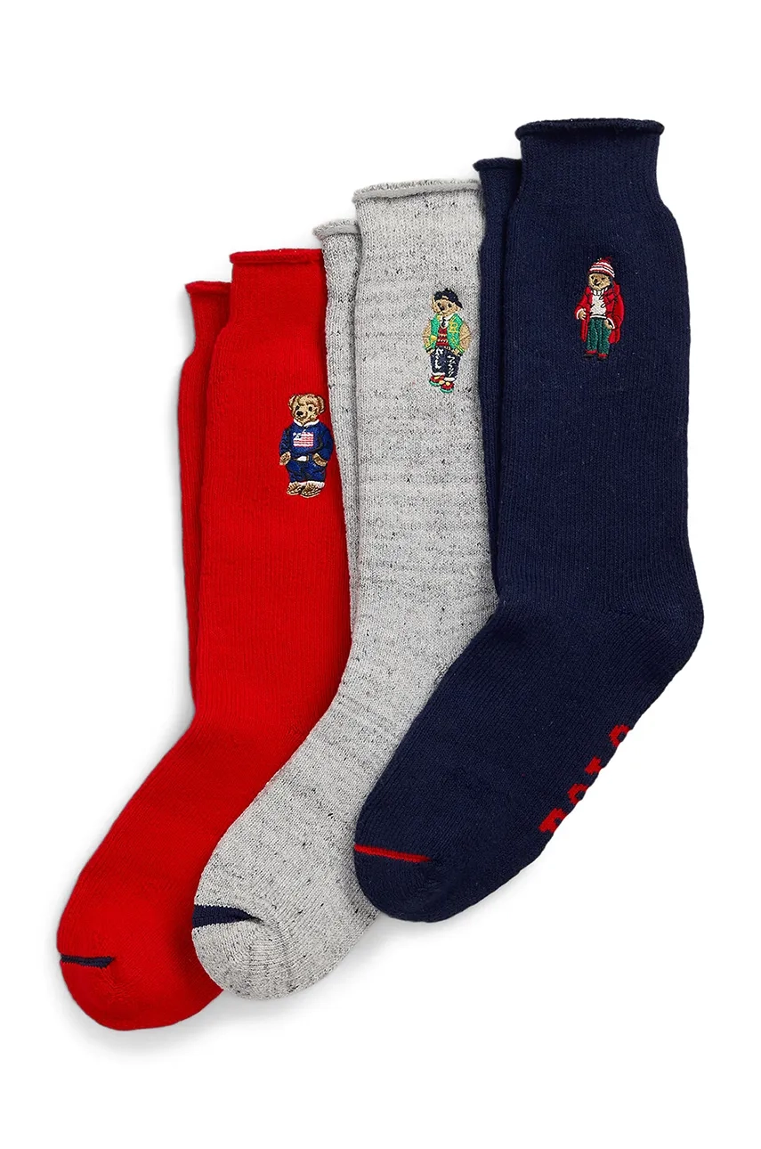 

Пары хлопковых носков Polo Ralph Lauren, серый
