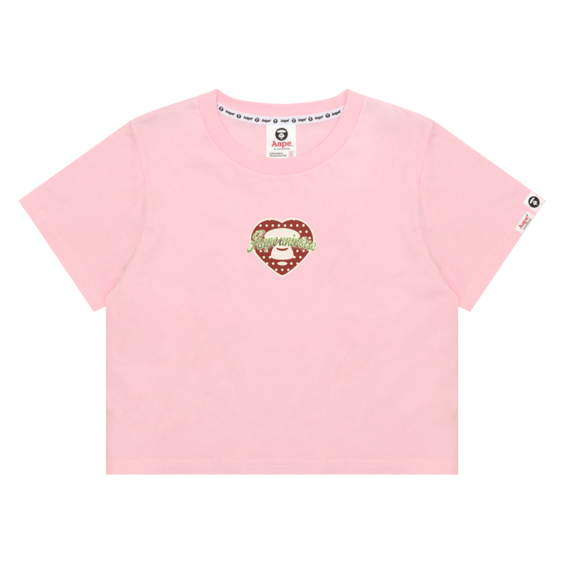 

Футболка с принтом в виде сердца Aape, розовый pkl