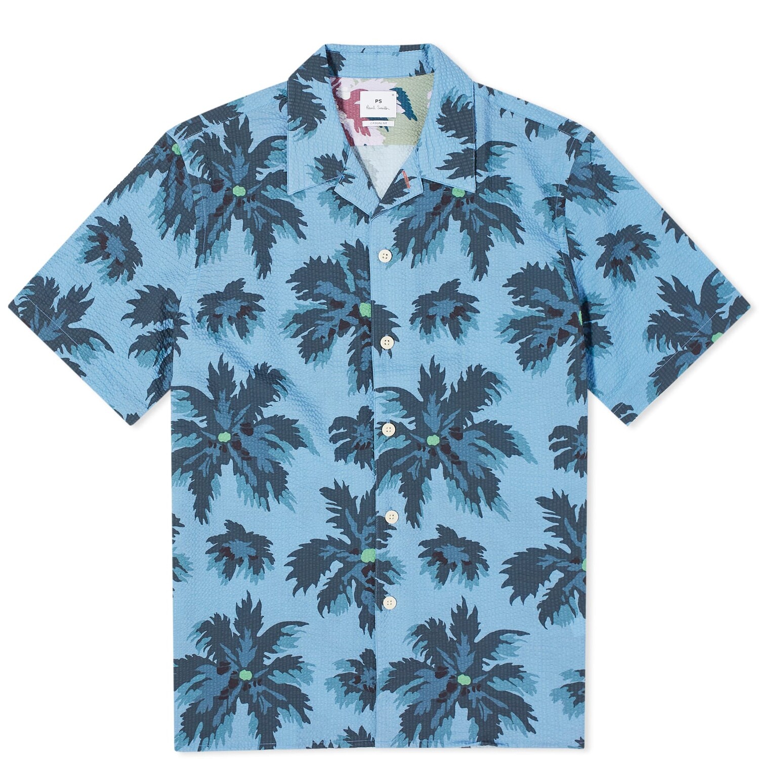 

Рубашка Paul Smith Seersucker Printed Vacation Shirt, синий