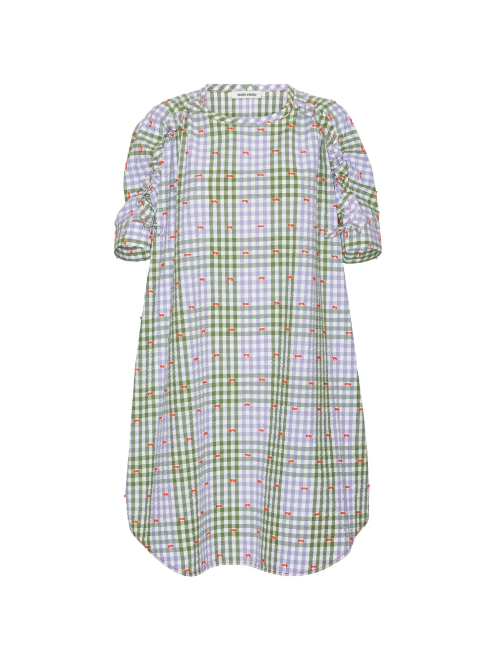 

Платье миди в клетку Renew Henrik Vibskov, синий