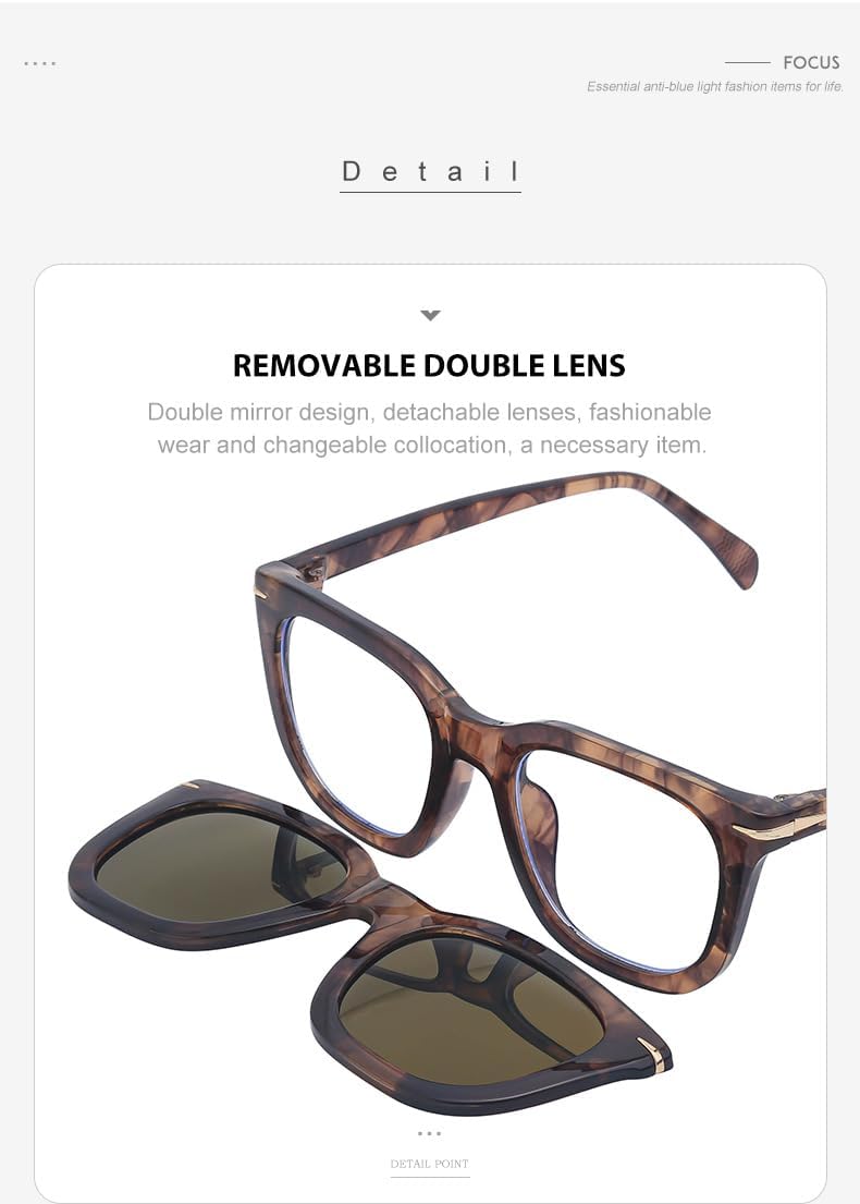 

Универсальный набор солнцезащитных очков-трансформеров со сменными линзами - ретро-оправа с поляризованными линзами для мужчин и женщин, защита от УФ-излучения, для занятий спортом на открытом воздухе и вождения - C7 GFYFJXJT, C7