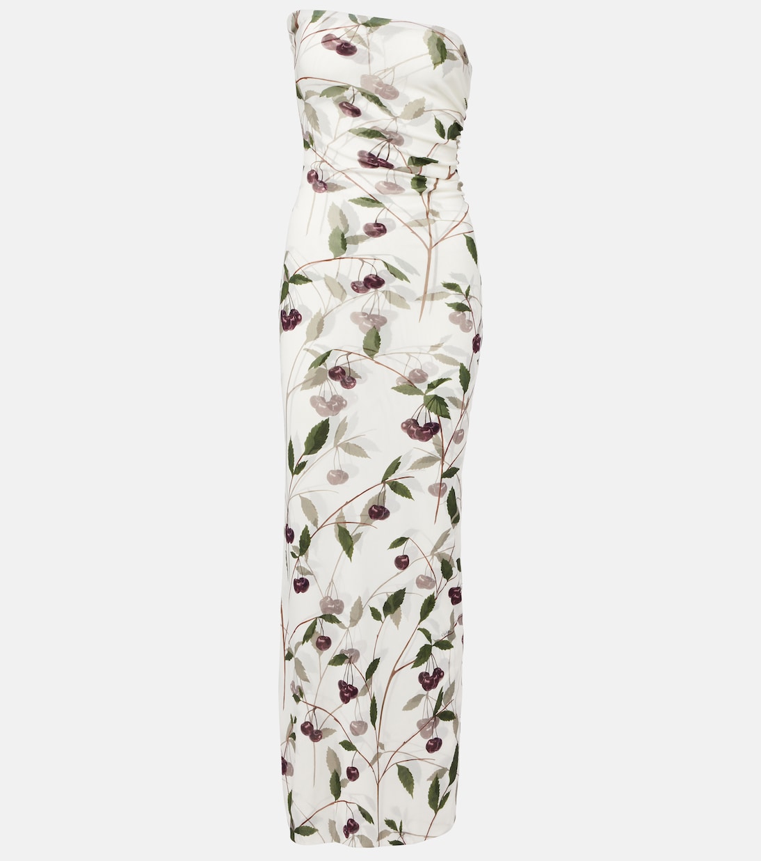 

Цветочное платье макси с рюшами Stella McCartney, кремовый