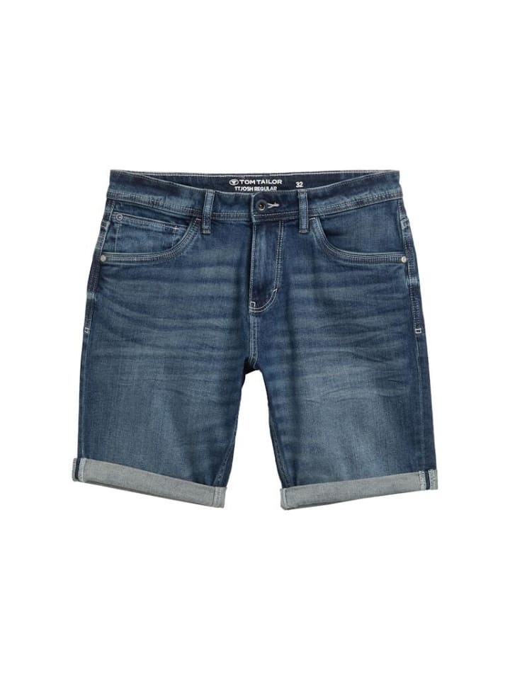 

Тканевые шорты Tom Tailor, цвет used dark stone blue denim