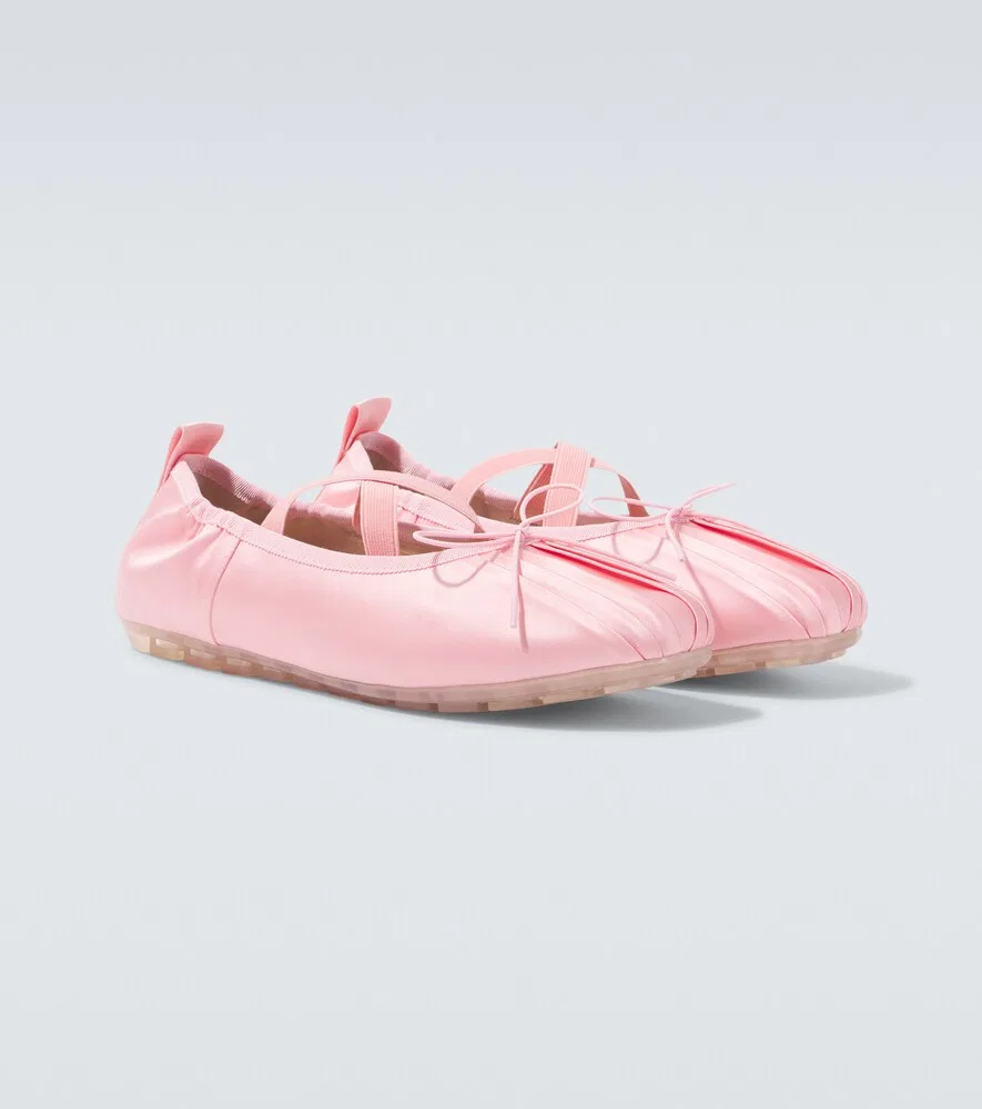 Плиссированные балетки Ballerina Grip Simone Rocha, розовый
