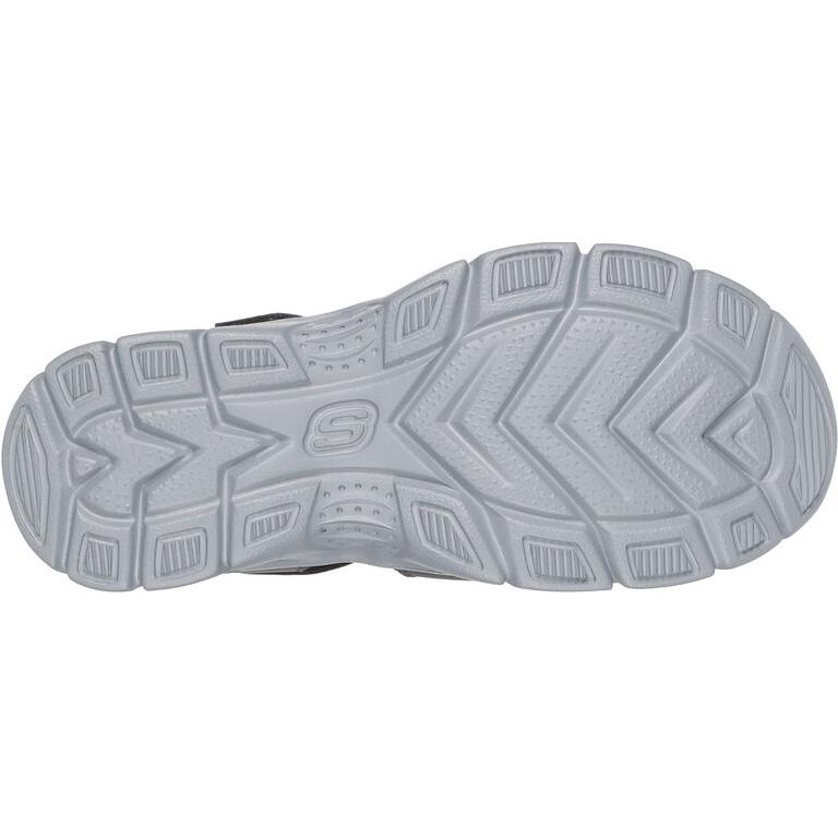 Детские сандалии с низким верхом, устойчивые к скольжению, темно-серые Skechers Kids, серый/красный — фото 4