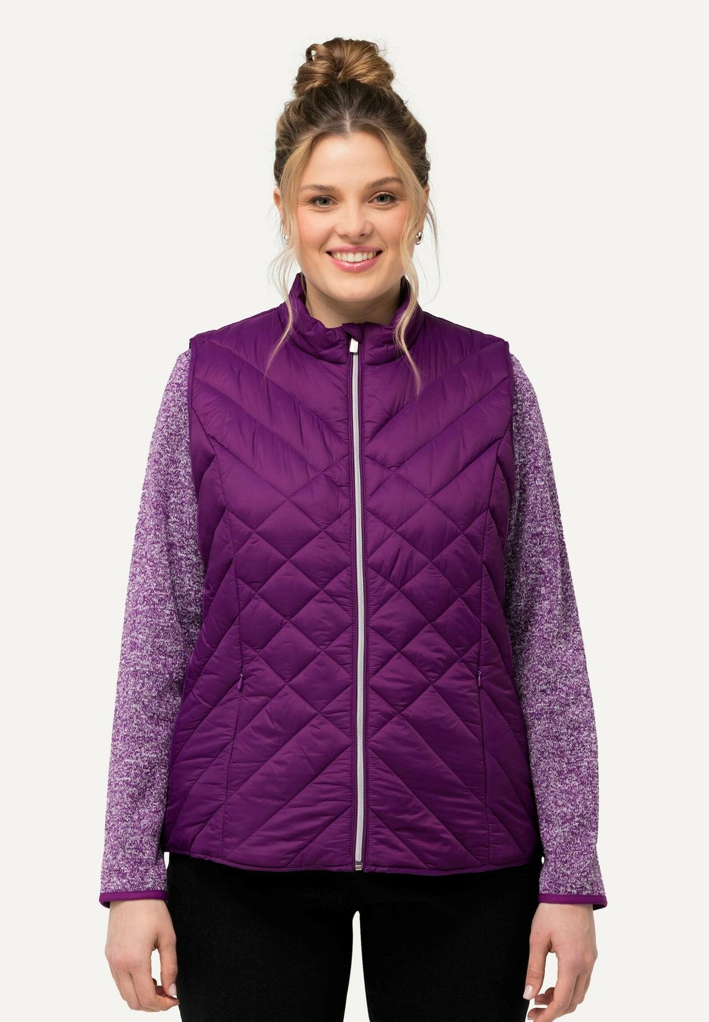 

Жилет HYPRAR WATER REPELLENT QUILTED Ulla Popken, фиолетовый