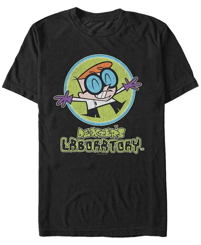 

Мужская футболка с коротким рукавом Dexter's Laboratory Happy Scientist Fifth Sun, черный