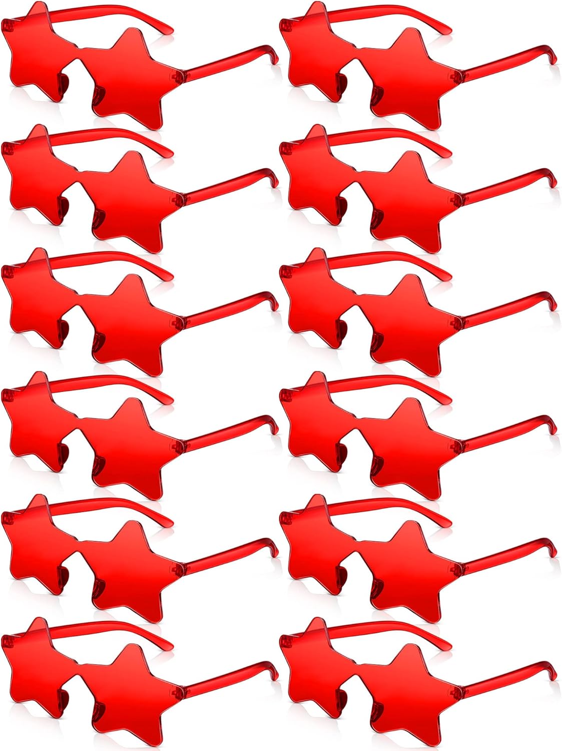 

Очки Cindeer, 12 пар, сувениры для вечеринки в честь Дня святого Валентина, в форме звезды, без оправы, солнцезащитные очки для женщин, аксессуар в виде пентаграммы и звезды, символ команды, Red