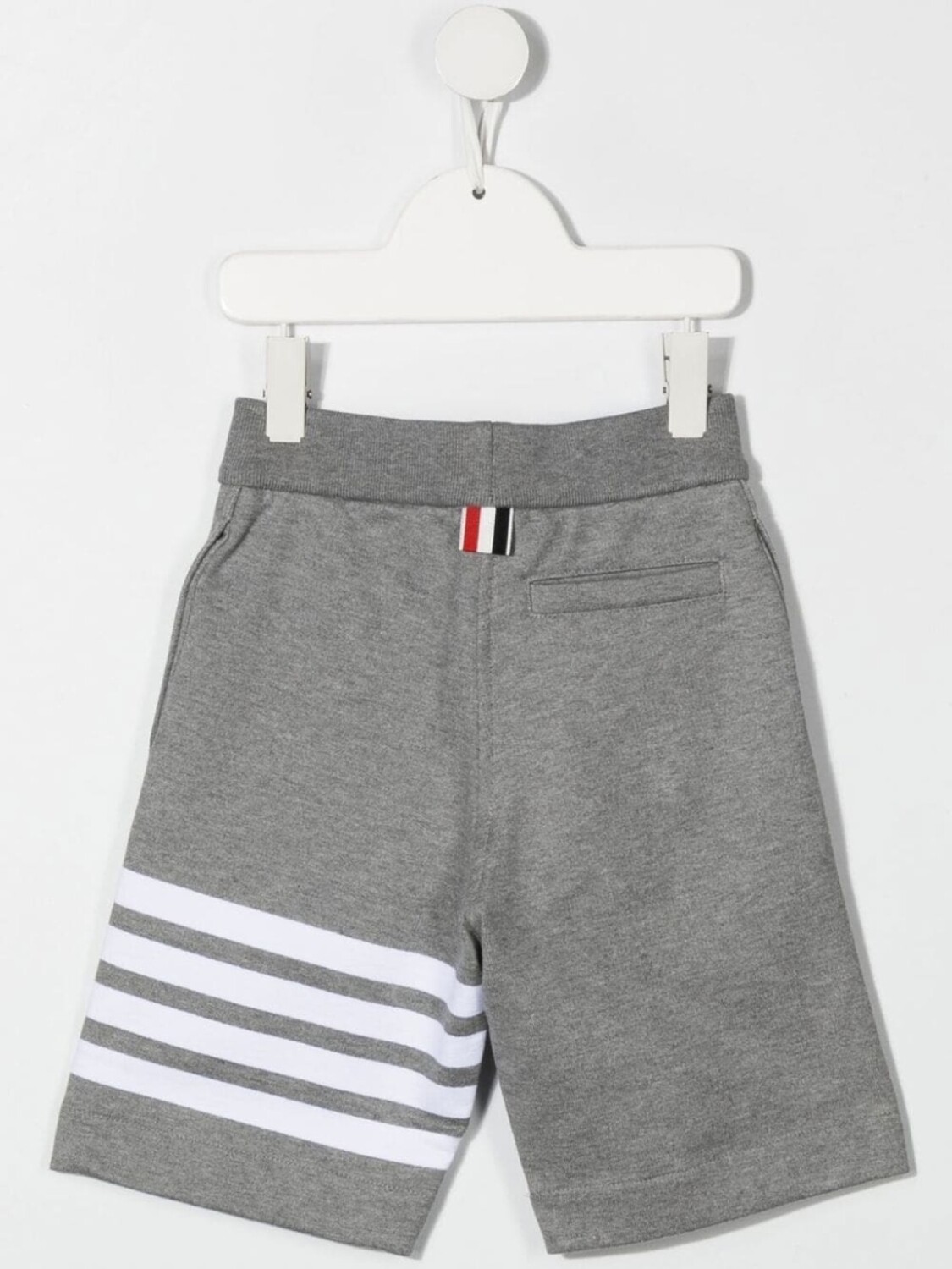 Thom Browne Kids спортивные шорты из джерси с полосками 4-Bar, серый — фото 2