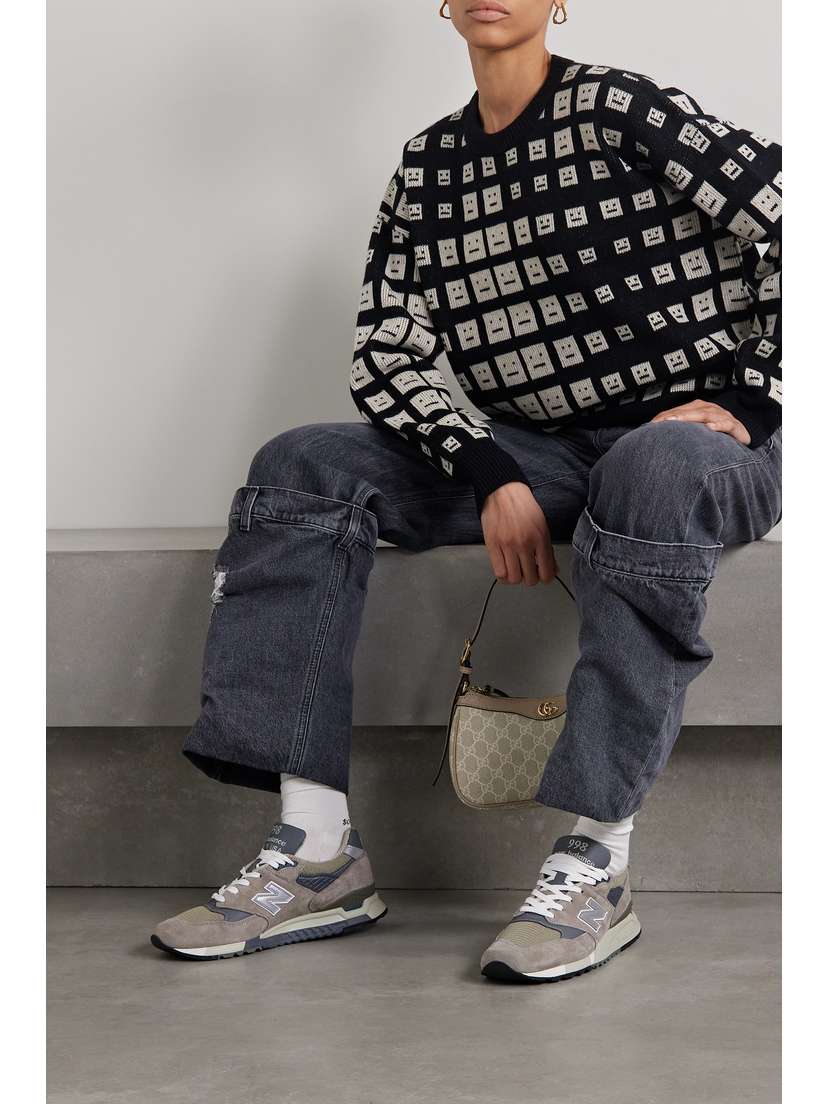 Кроссовки из кожи, сетки и замши с резиновой отделкой. 998. New Balance, серый — фото 2
