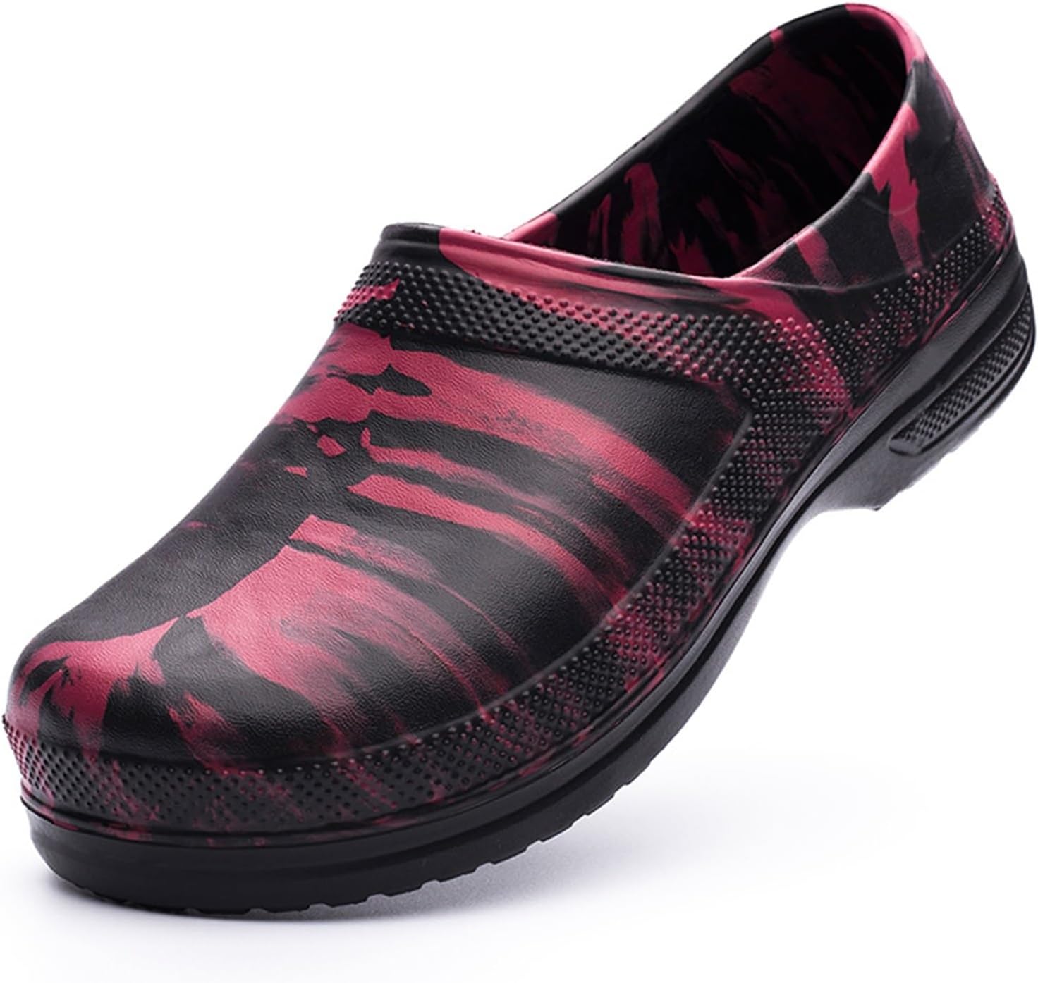 

Мужские сабо, водоотталкивающая защитная рабочая обувь, противоскользящие обувь для ресторана и повара, черные, устойчивые к маслу и воде (Цвет: Винно-красный, Размер: 9.5) Nonbill