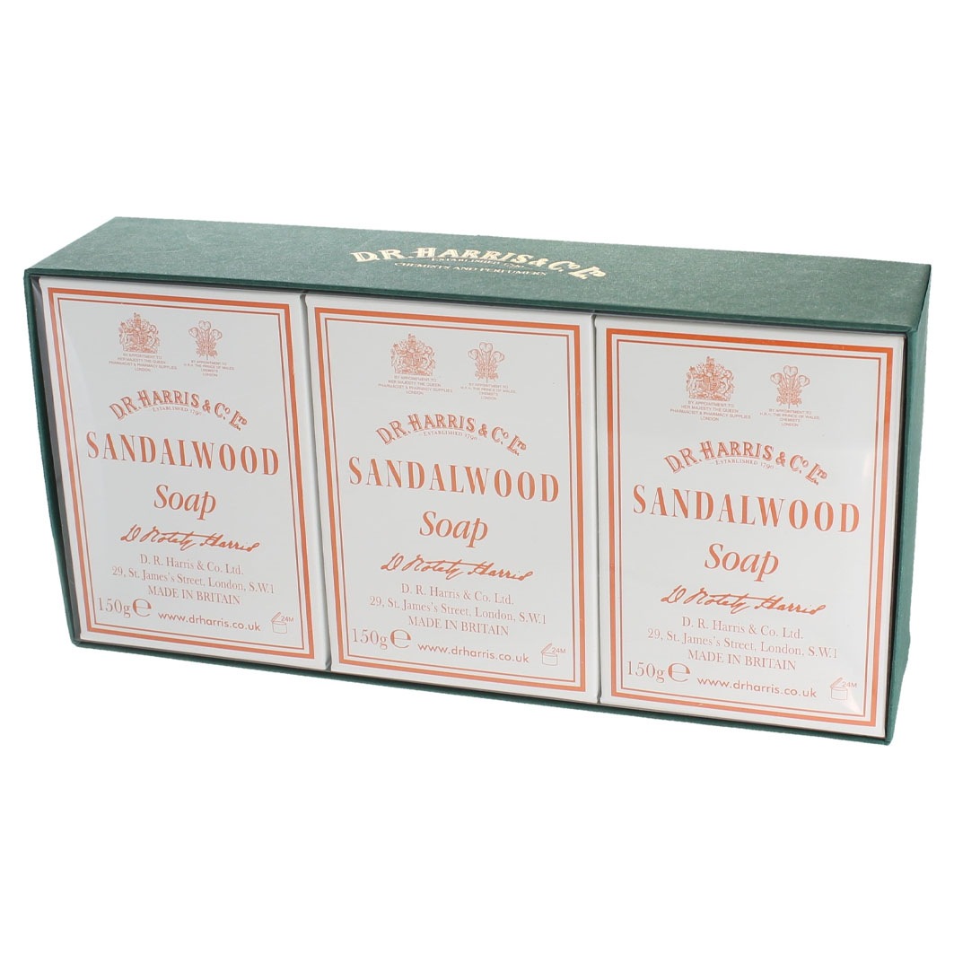 

Мыло для тела sandalwood bath soap box of 3 Dr Harris, количество 3 шт.