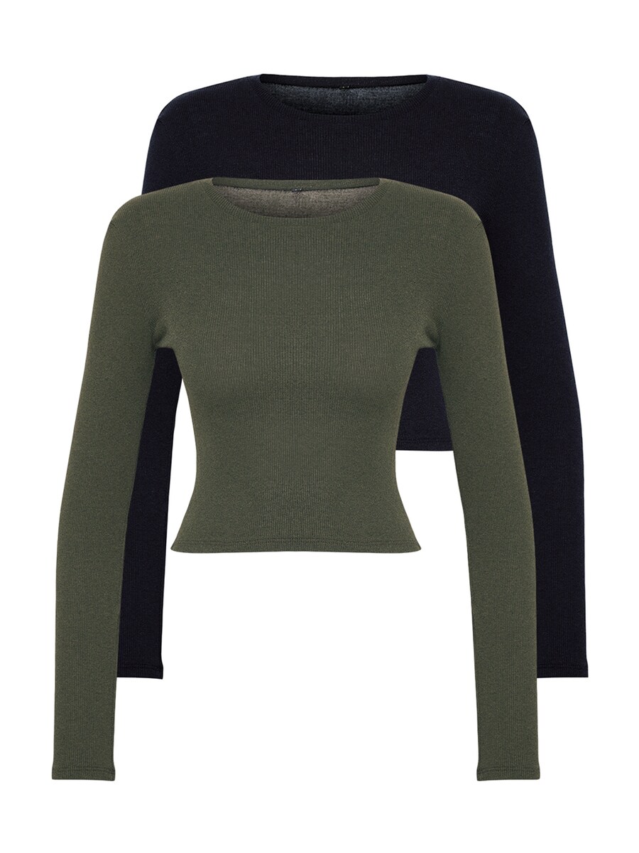 

Лонгслив Trendyol Shirt, цвет khaki/black