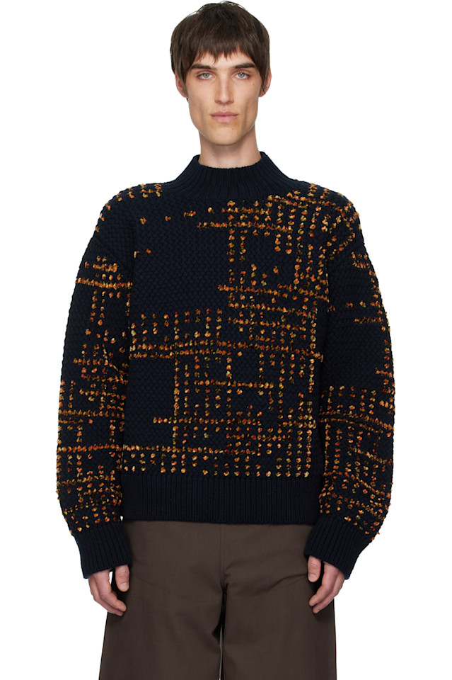 

Жаккардовая шерстяная водолазка Dries Van Noten, черный