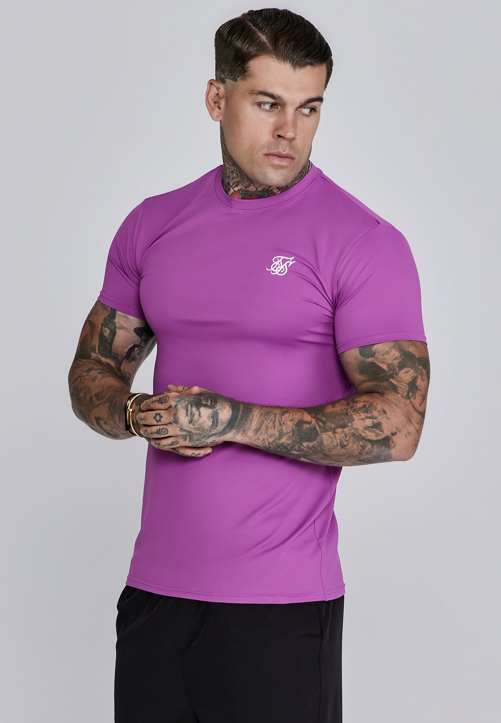 

Базовая футболка MUSCLE FIT SIKSILK, розовый