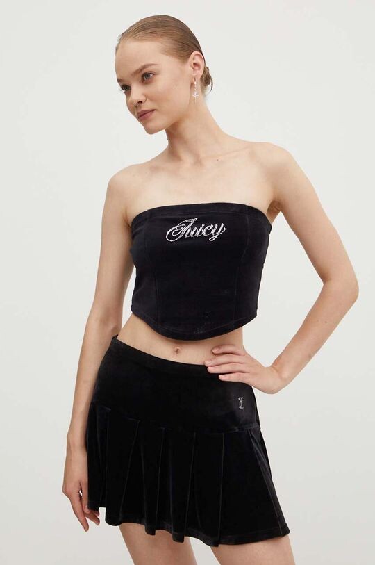 

Бархатный топ BAILEY BANDEAU CVC Juicy Couture, черный