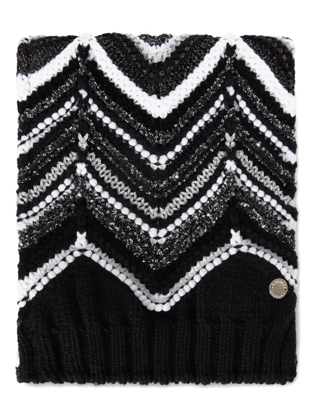 

Шарф с зигзагообразными пайетками Missoni Kids, черный