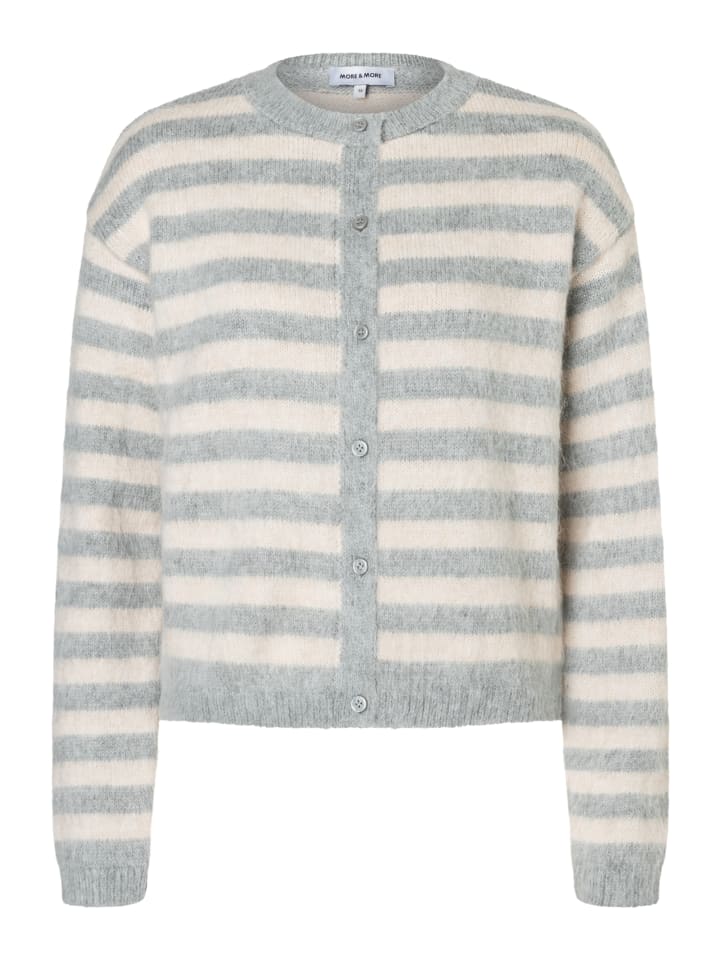 

короткий пушистый кардиган серого/бежевого цвета More & More