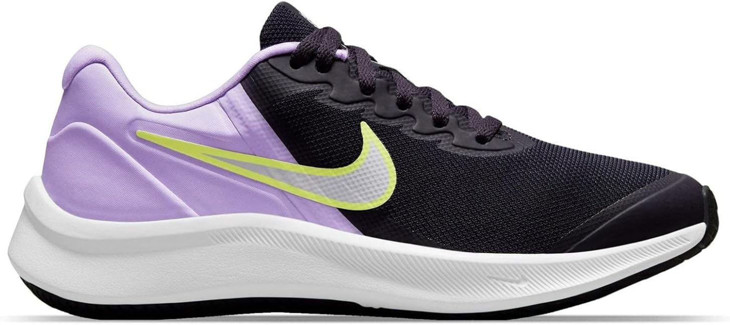 Детские кроссовки Nike Star Runner 3 Black/Black-Dk Smoke Grey (DA2776 001), фиолетовый — фото 2