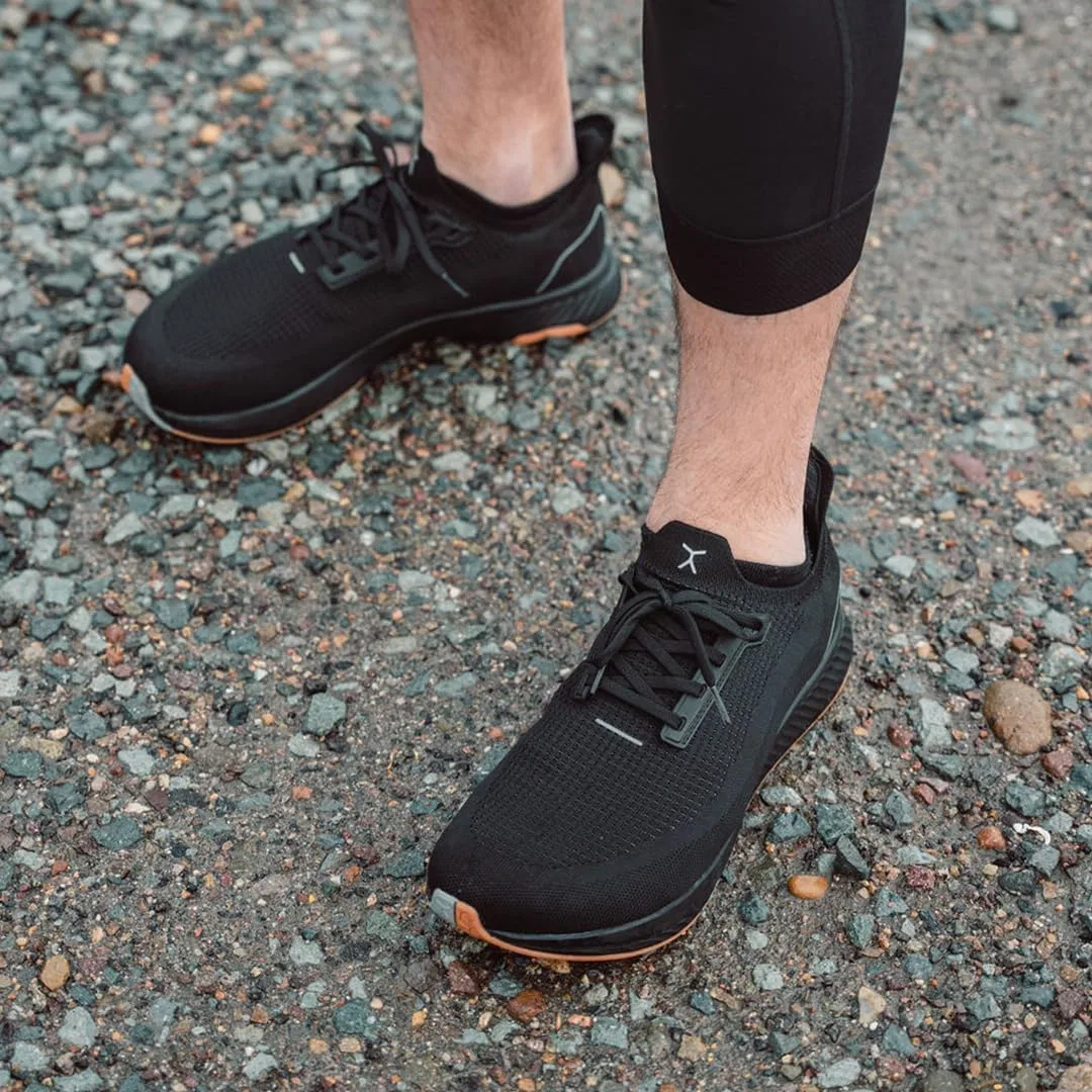 Кроссовки FLUX FOOTWEAR Adapt Runners для мужчин и женщин, минималистичные кроссовки для ходьбы босиком, широкий носок, нулевой перепад высоты подошвы, легкие и гибкие, идеально подходят для ходьбы, бега и повседневного комфорта, Black Gum Rn — фото 3