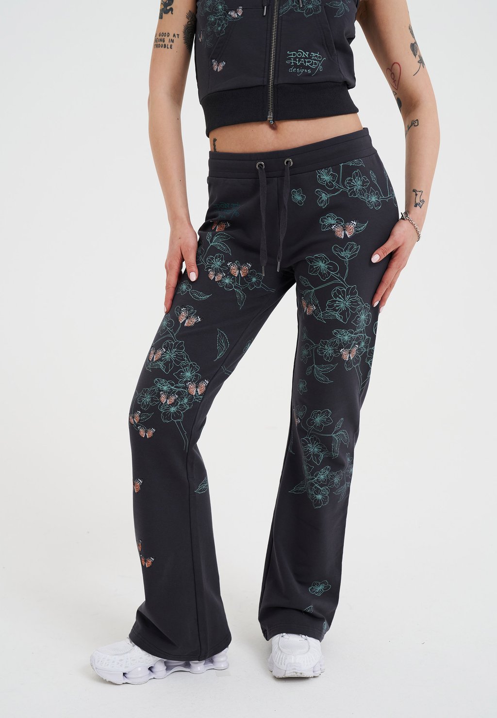 

Спортивные штаны TRUE TO MY LOVE FLARE JOGGERS Ed Hardy, темно-серый