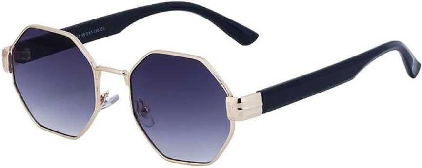 

Модные многоугольные солнцезащитные очки для женщин 2027 года, винтажные солнцезащитные очки в металлической оправе для женщин, многоугольные солнцезащитные очки MTZJH, One Color