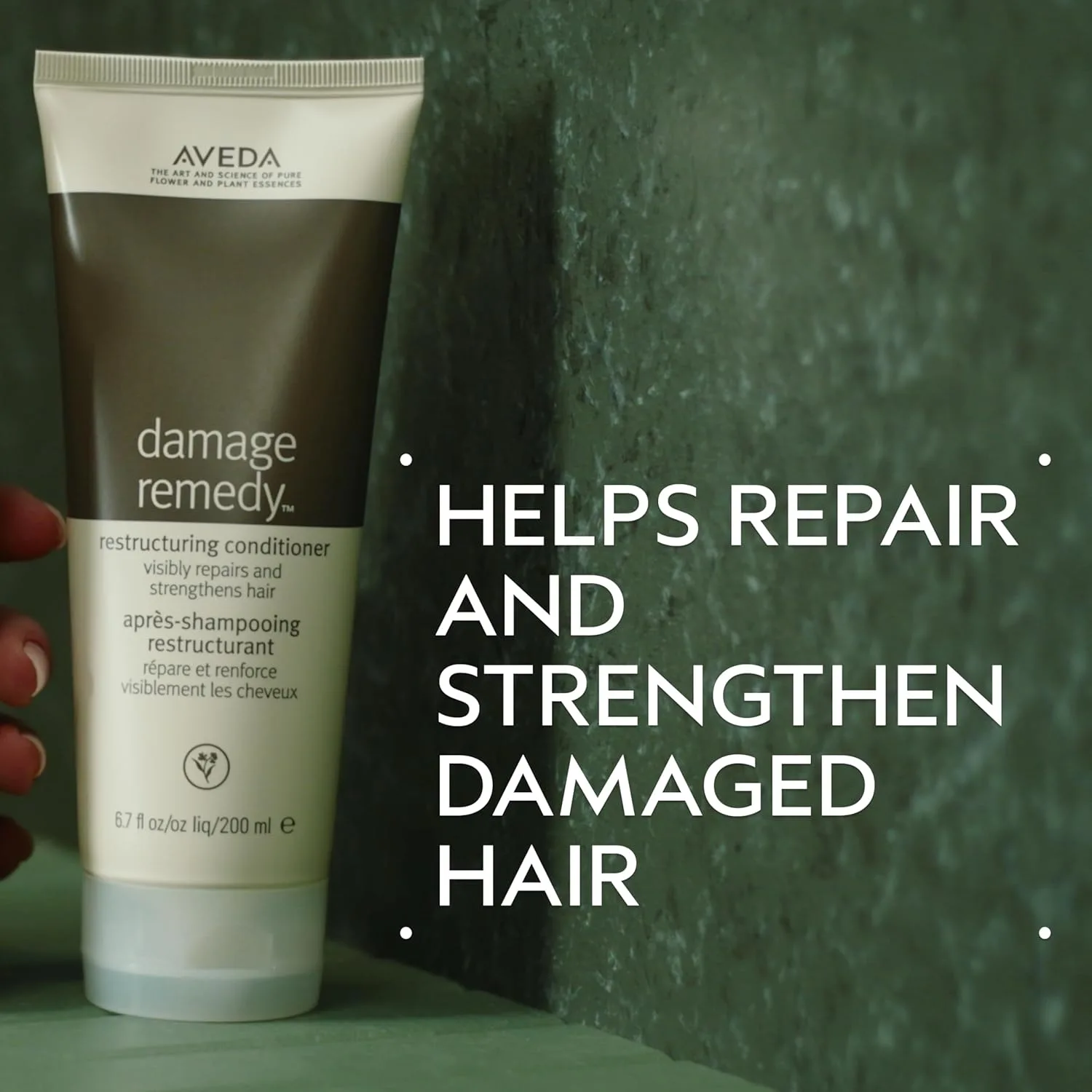 Кондиционер Aveda Damage Remedy Restructuring для поврежденных волос, восстанавливает и укрепляет, с протеином киноа, 96% натурального происхождения, 200 мл — фото 2