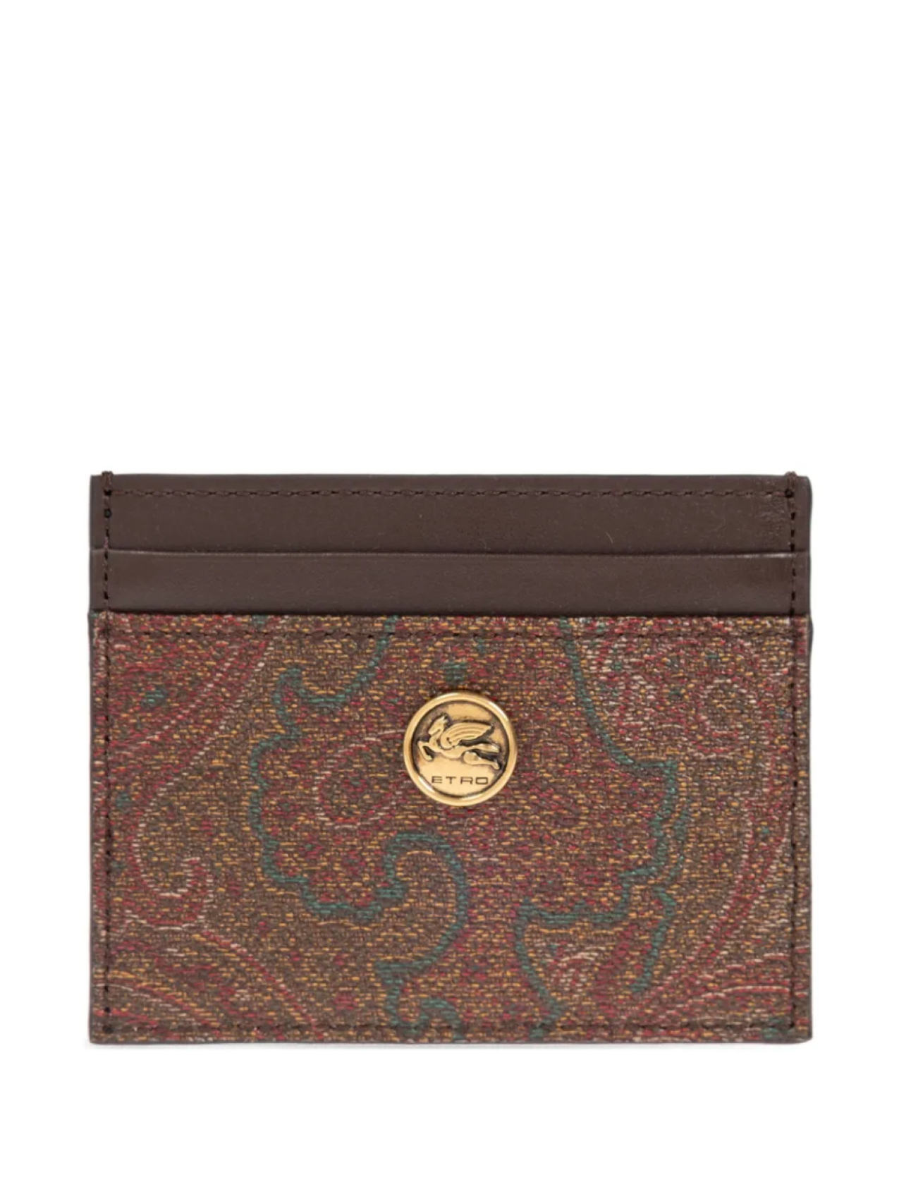 

Визитница ETRO с узором пейсли, коричневый