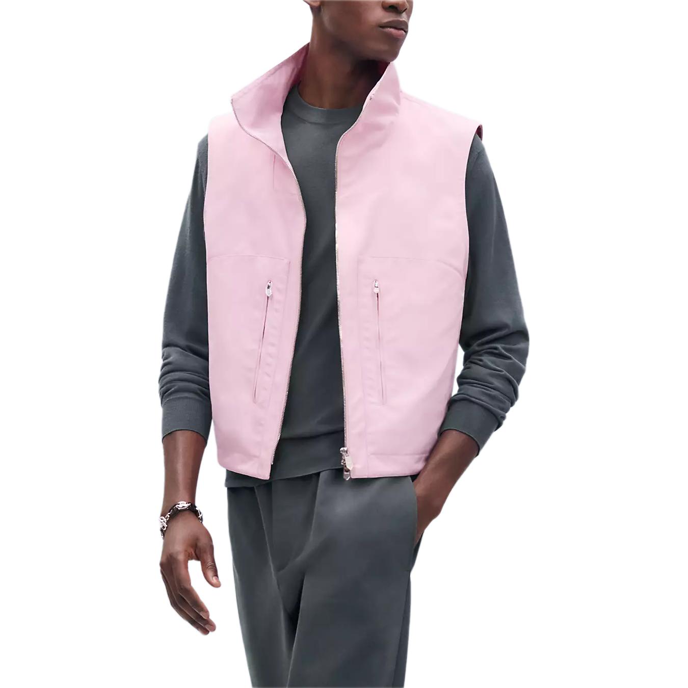 HERMES Мужская розовая жилетка, Pink — фото 3