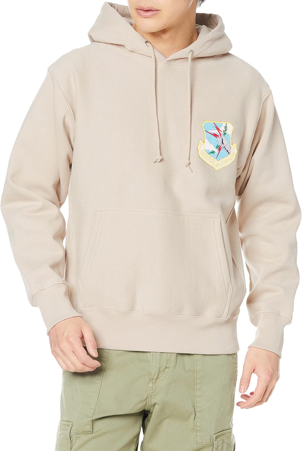 

Толстовка с капюшоном в стиле F, эмблема ВВС США, 12,1 унции, с двухсторонней ребристой отделкой F-Style, песочный