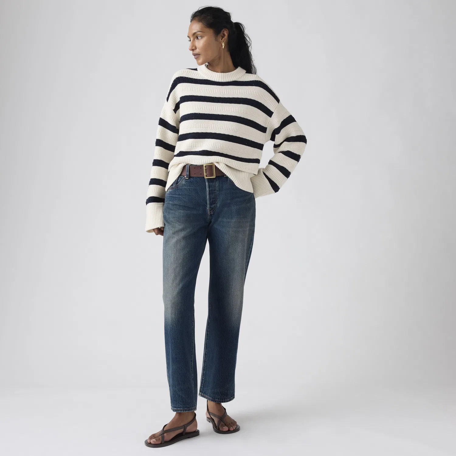 Женские легкие джинсы 501 в стиле 90-х, укороченные до щиколотки Levi's, Dark Wash