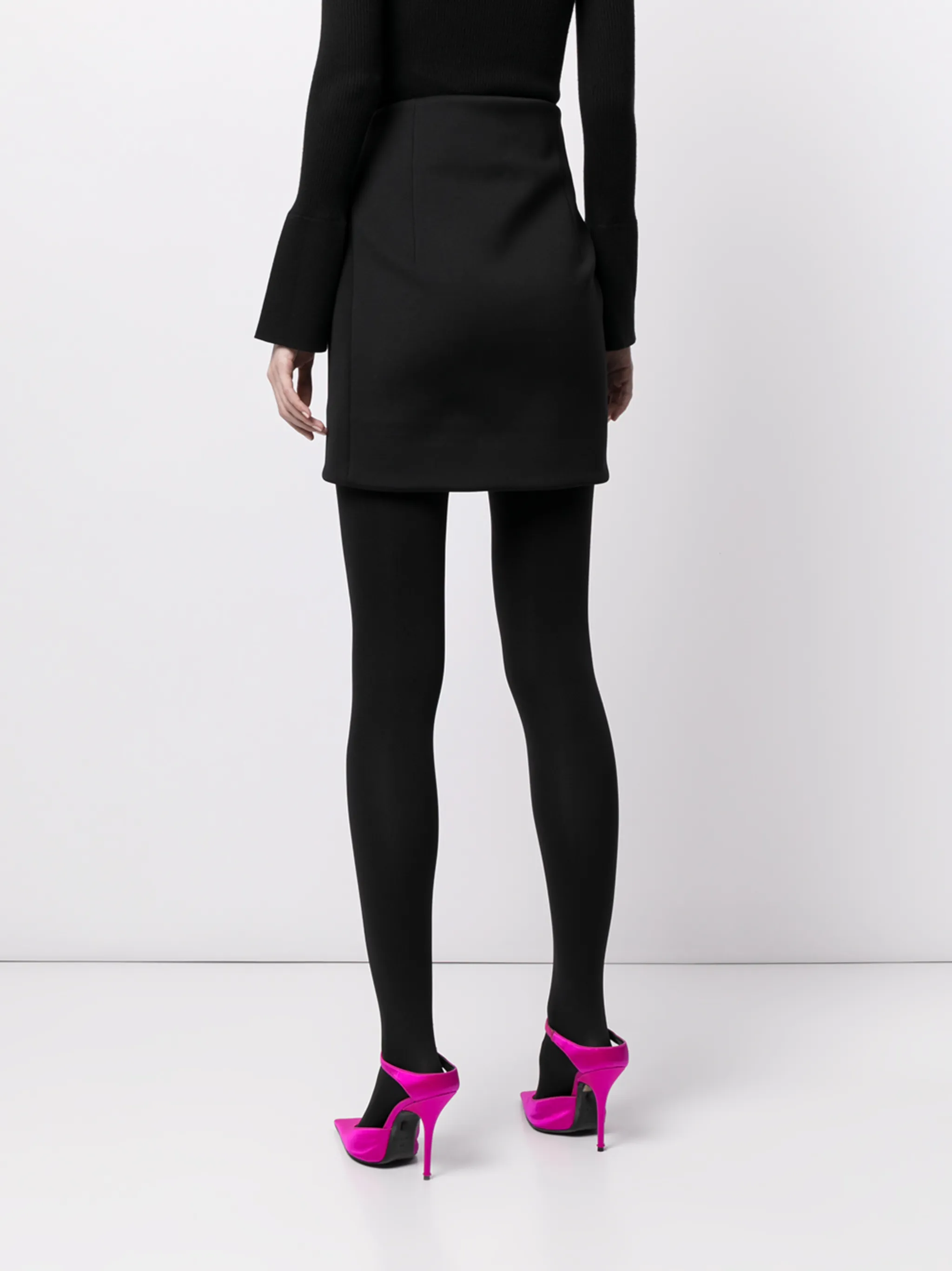 Юбка Circle Mini Balenciaga, черный — фото 4