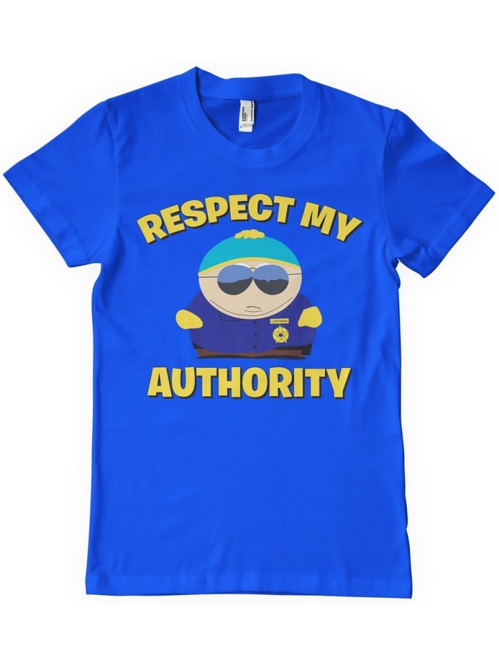 

Футболка Respect My Authority T-Shirt синего цвета South Park, Синий, Футболка Respect My Authority T-Shirt синего цвета South Park