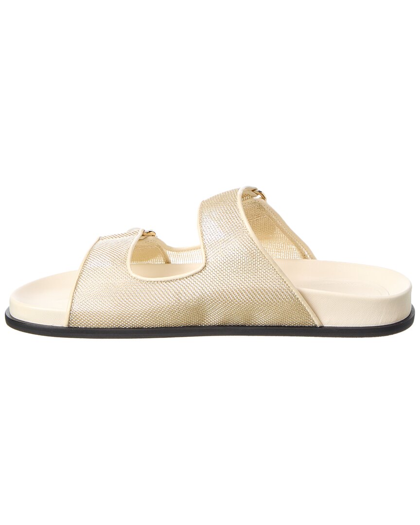 Jimmy Choo Fayence Mesh & Leather Sandal, золотой — фото 2