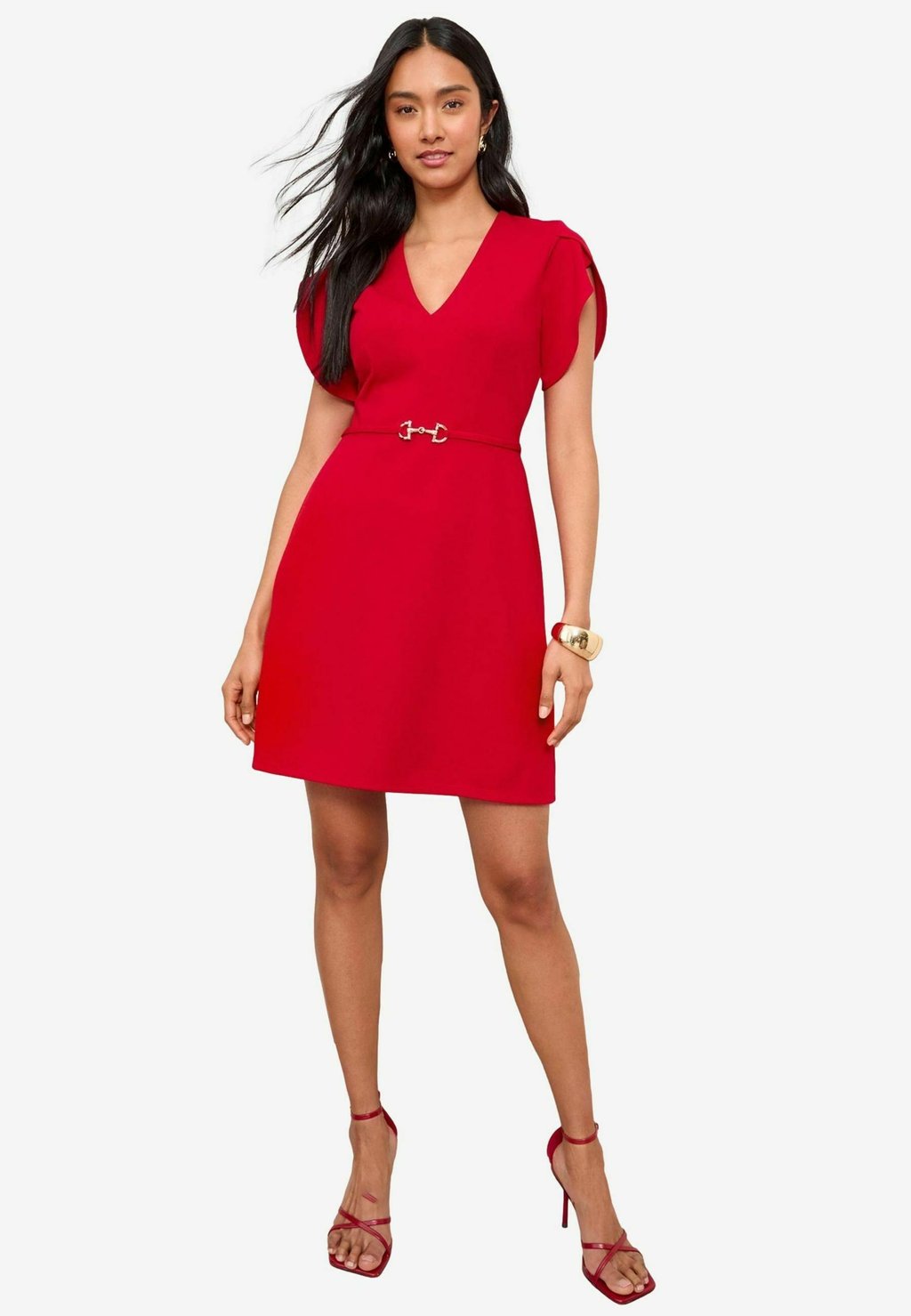 

Повседневное платье REGULAR FIT-V NECK TULIP SLEEVE STRUCTURED Friends Like These, красный