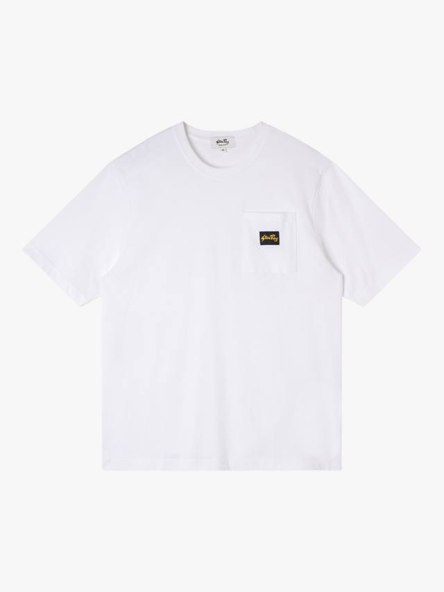 

Хлопковая футболка Regular Fit с коротким рукавом и накладным карманом Stan Ray, White