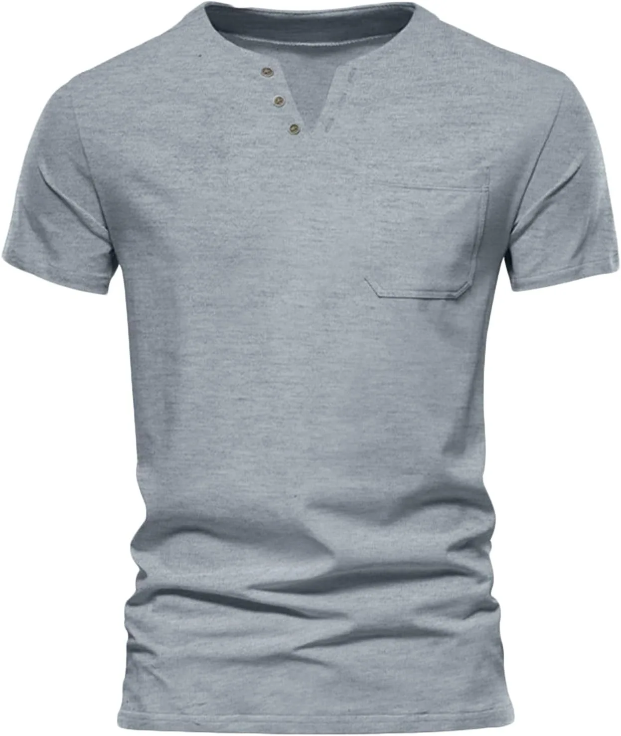 

Футболка Henley для мужчин Muscularfit Slim Fit с коротким рукавом