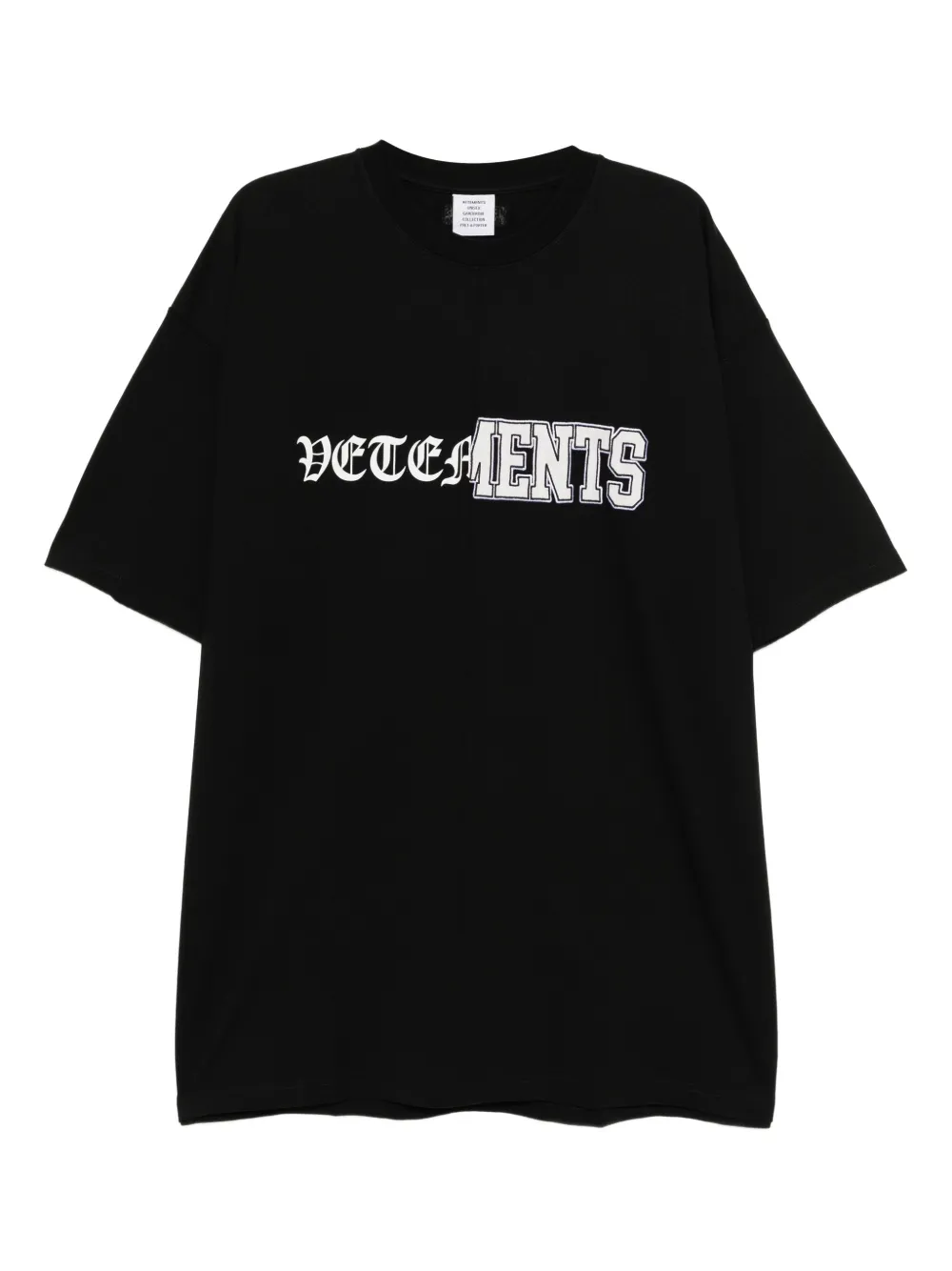 

Футболка с принтом VETEMENTS, черный