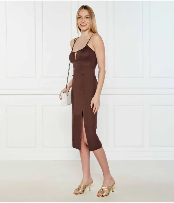 Кожаные босоножки на шпильке Alessia Michael Kors, желтый — фото 2