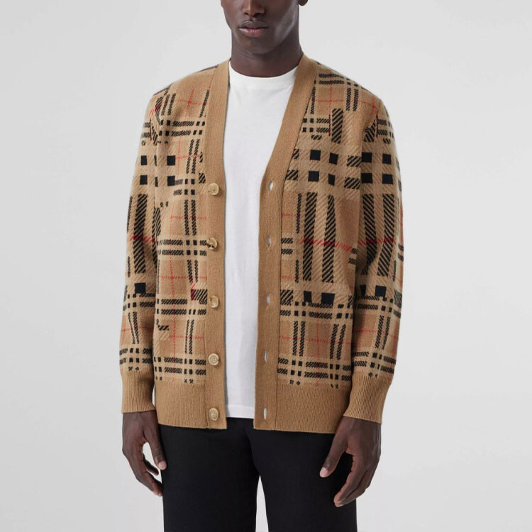 Свитер Burberry мужской кашемировый, архив бежевый — фото 4